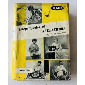 Vintage DMC Encyclopedia Of Needlework HC Book DJ Macrame Crochet Illustrated